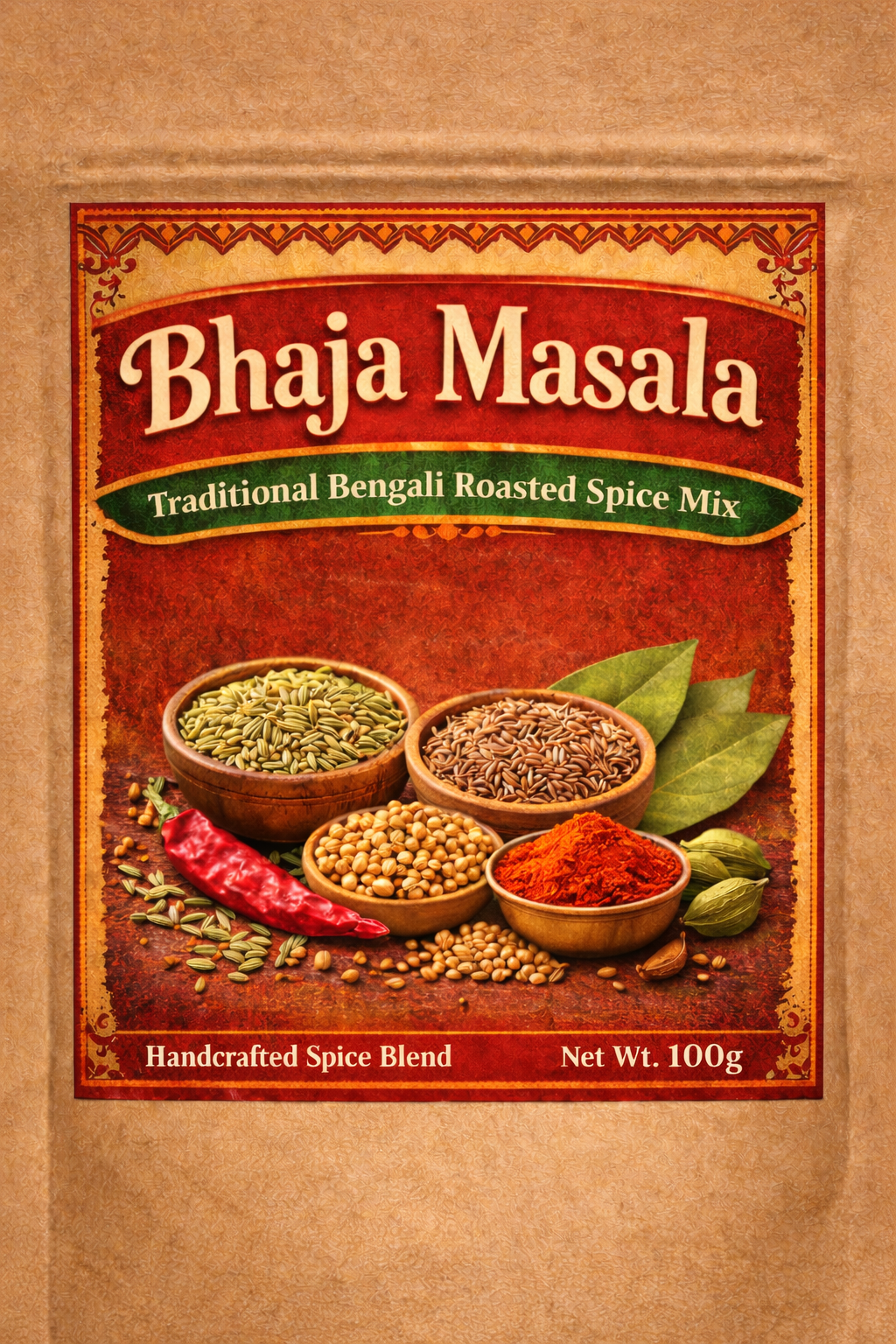 Bhaja Masala – Hand-Roasted Bengali Spice Blend-100Grams